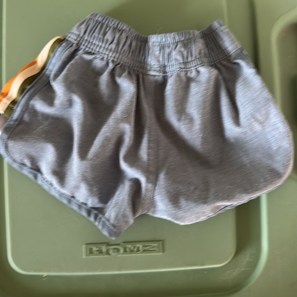 Of One Sea Swim Shorts size 1/2 Blue with retro side stripes. - Picture 2 of 7